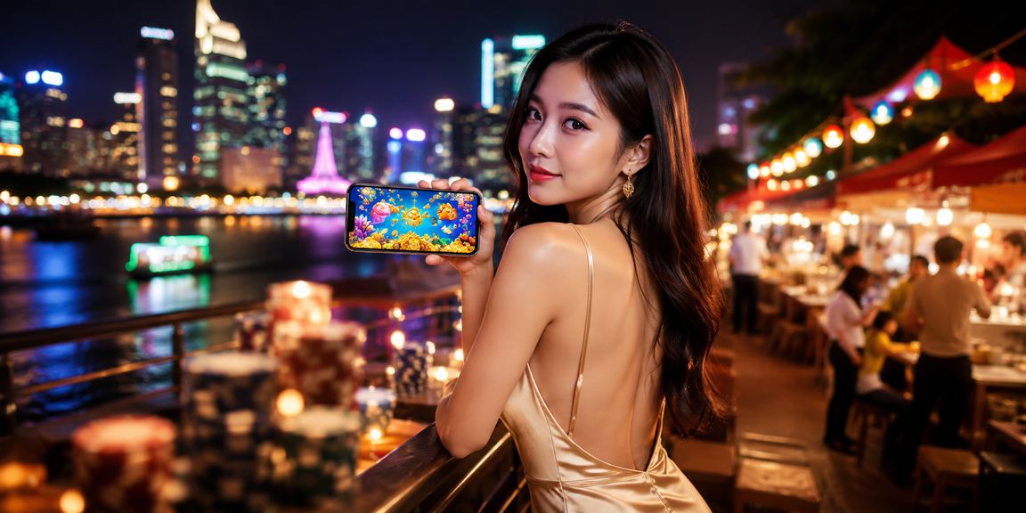 Người dùng truy cập casino di động tại chợ đêm Thành phố Hồ Chí Minh